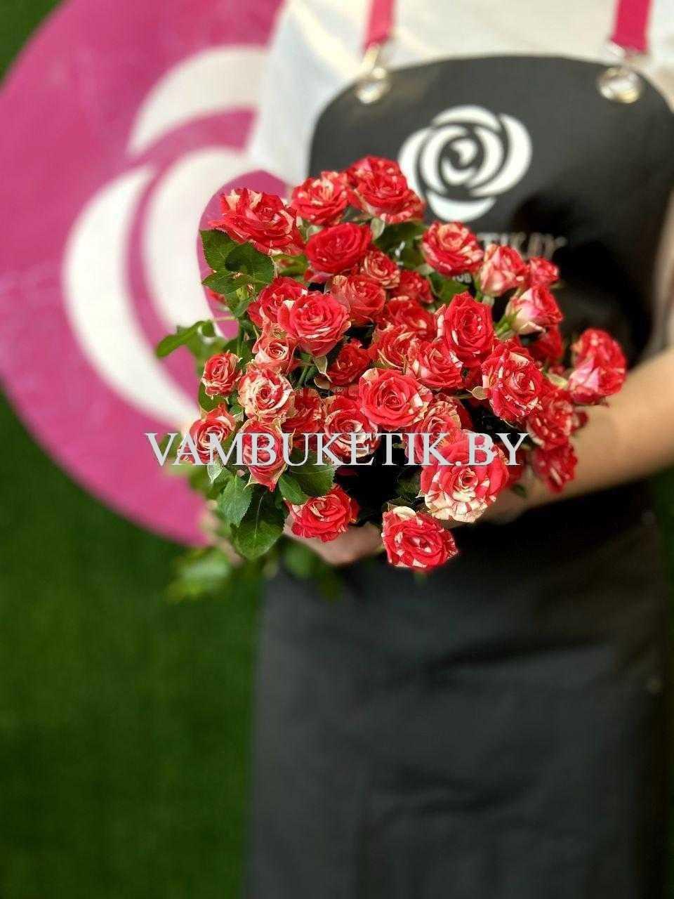 Кустовая роза Fireworks 7 веток